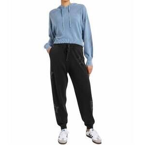 NEW BRODIE CASHMERE ida hot fix star pull-on jogger in black